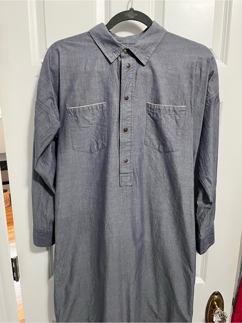 Billy Reid Blue Chambray Midi Dress